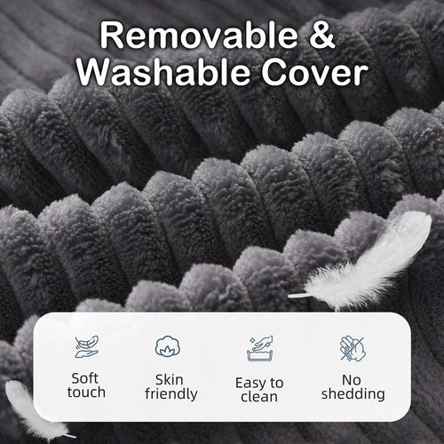Vekkia Adjustable Reading Pillow & Back Pillow with Backrest – Zoned Multi-Density Foam for Targeted Support, XL Side Pockets – Bed Chair for Reading, Gaming, Relaxing & Post-Surgery Recovery