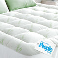 Skiennix Ultra Soft King Size Mattress Topper - Bamboo Viscose Pillow Top for Full Body Support - Naturally Cooling, Green