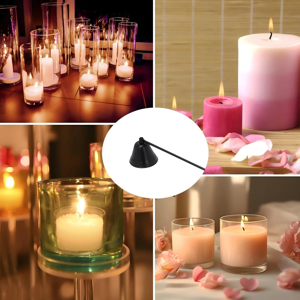 Noneea 2PCS Candle Snuffer, Extinguish Candle Flame Safely with Long Handle Putting Out Fire, Candle Extinguisher Tool
