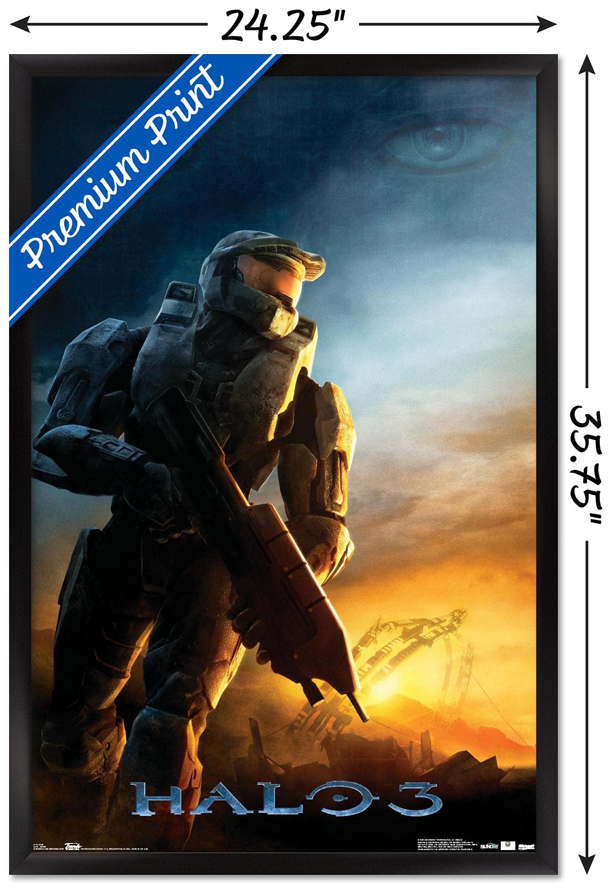 Trends International Halo 3 - Awakening Wall Poster, 22.375" x 34", Black Framed Version