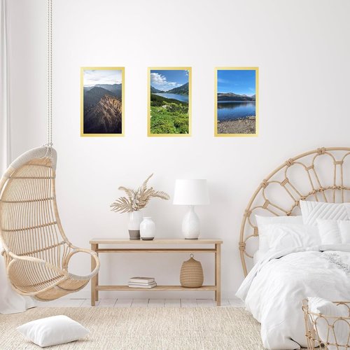 JCJMY 13x22 Gold Picture Frame - Versatile Horizontal & Vertical Wall Hanging for Posters & Photos
