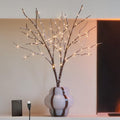 Hairui Lighted Willow Branches Snow Dusted Battery Operated with Timer, Tree Branch Lights 32IN 100 LED Fairy Lights for Home Bedroom Fireplace Thanksgiving Christmas Decor (Vase Excluded)