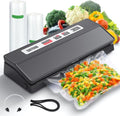 FoodSaver Vacuum Sealer Machine - 7-in-1 Automatic Food Preservation with 70kPa Suction | Black, Includes 2 Bag Rolls