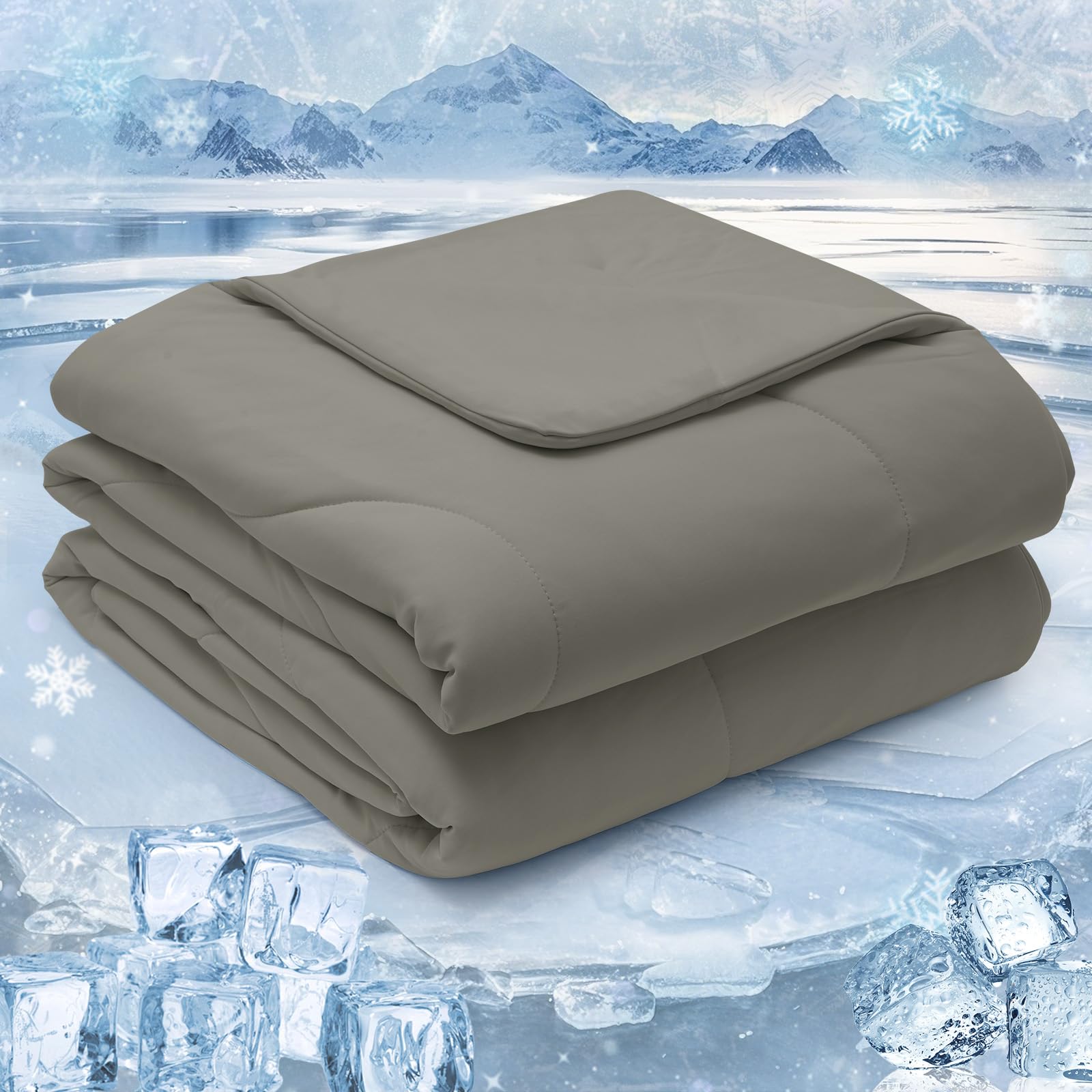 PHF Soft Cooling Blanket King Size for Hot Sleepers and Night Sweats,Cozy Breathable Blanket, Q-MAX>0.45 Absorb Body Heat & Dual-Sided Cool Design, Ideal Gift, Charcoal, 108"x90"