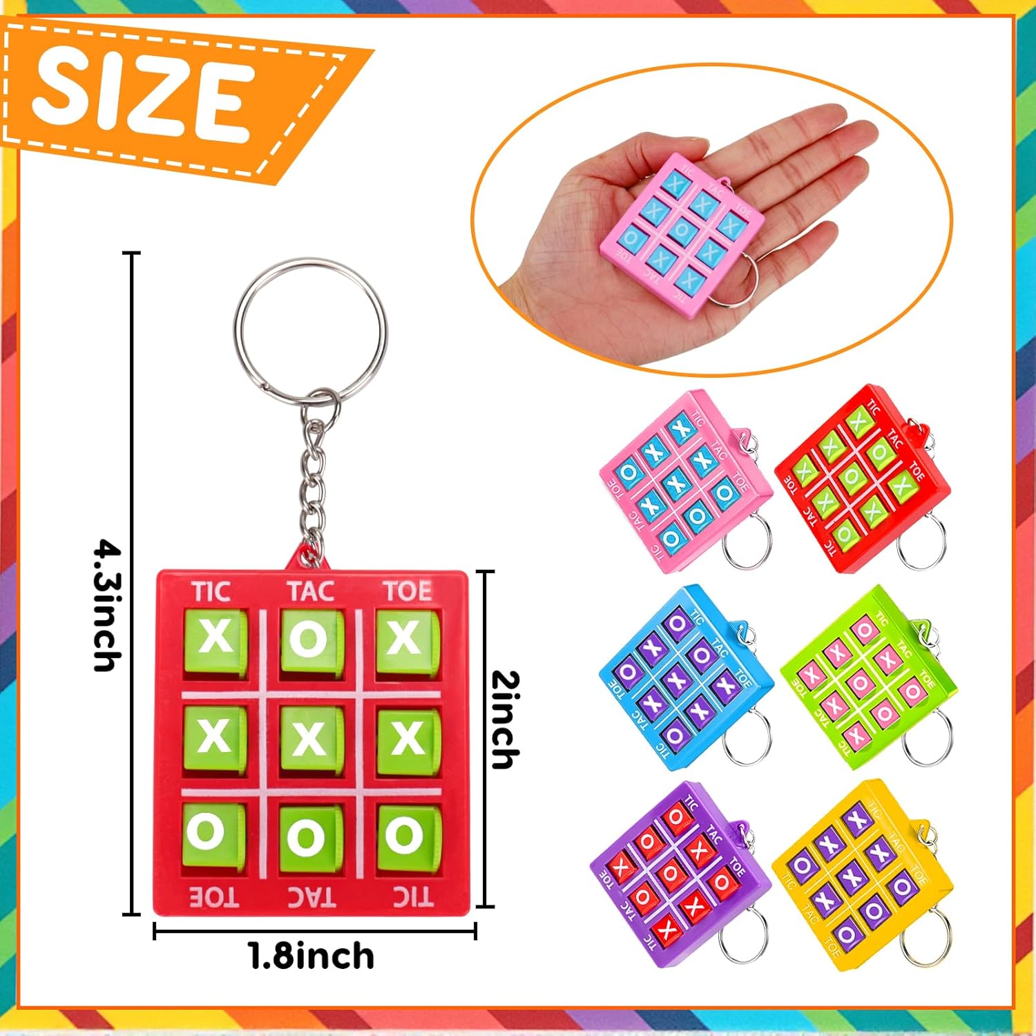 Skiennix 24PCS Tic Tac Toe Game | Fun Birthday Party Favors & Goodie Bag Stuffers for Kids 3-12