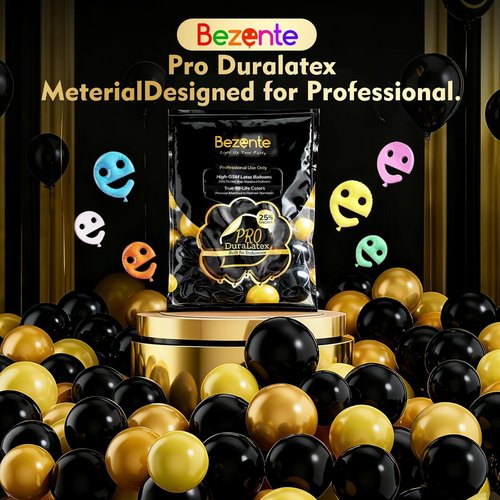 Bezente Pro Duralatex White Balloons - 100 Pack of 12-Inch Extra-Thick Balloons for Weddings & Parties