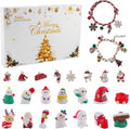 Skiennix Christmas Advent Calendar Bracelets - 24 Days of Fun Countdown | 14 Collectible & 10 DIY Jewelry Kits for Teens & Kids
