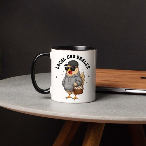 Mothers Day Gift For Chicken Lover - Local Egg Dealer Coffee Mug – Funny Chickens Cups For Friend, Farmer, Women, Man - Unique Chickens Gifts For Christmas, Birthday