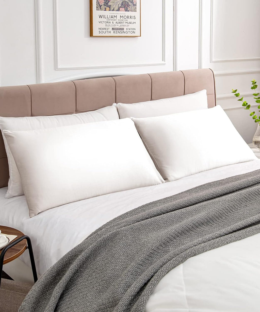 Warmstar King Size Cotton Pillow Cases - Set of 2, 600 Thread Count, Soft & Breathable, White 20x36 Inches