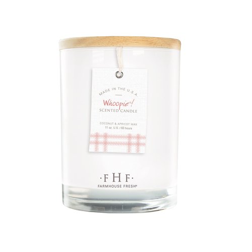 FarmHouse Fresh Whoopie Candle, Hand-Poured Coconut Wax Candle with Wooden Lid, 11 Oz
