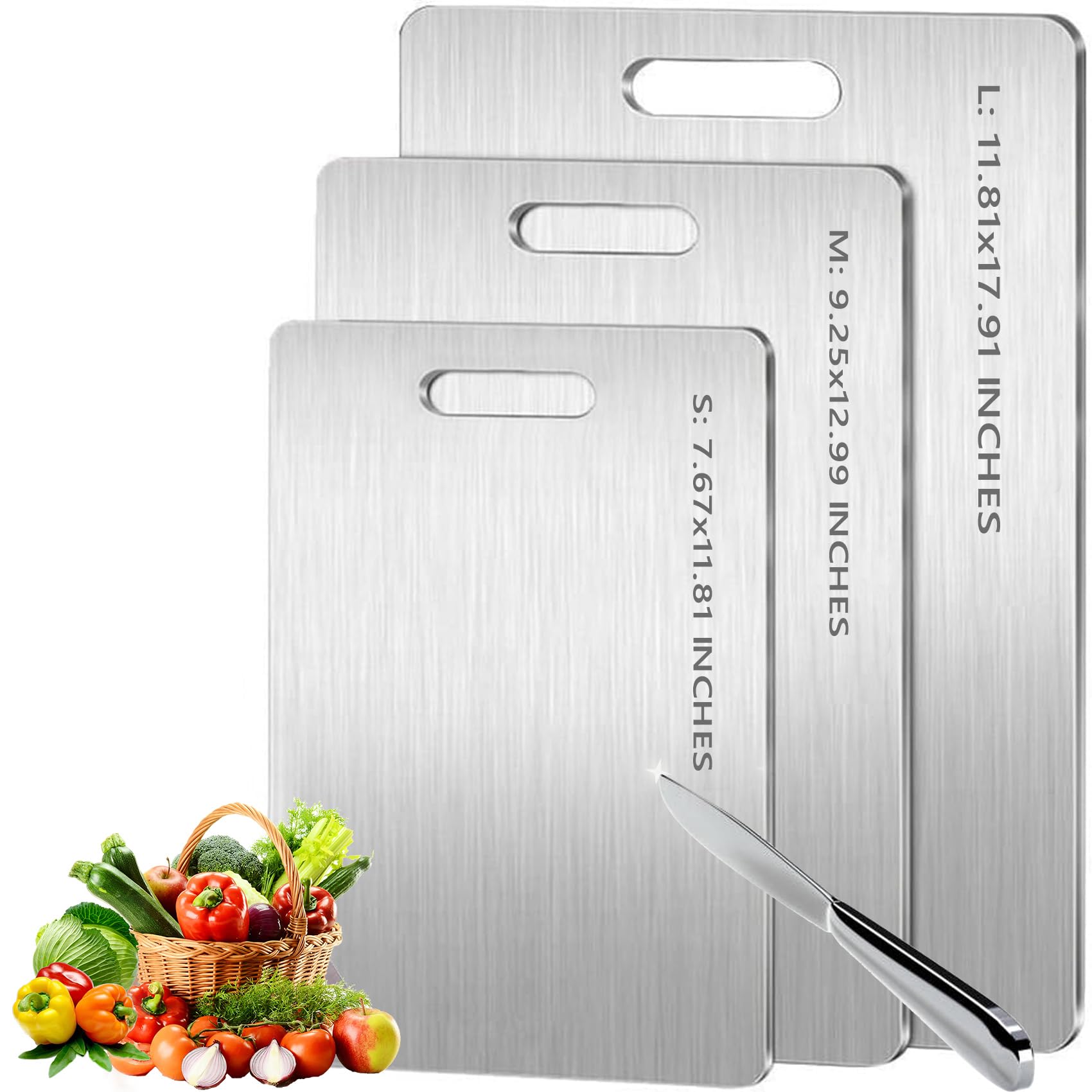 DEFEK 3 pack Titanium Cutting Boards for Kitchen -Titanium Cutting Board 107