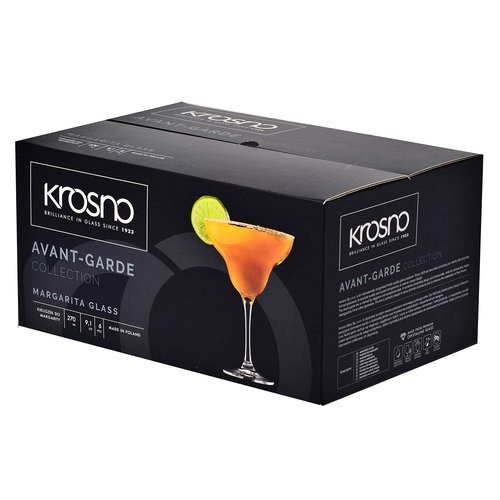 Krosno Cocktail Glasses Set | 6x Margarita Glasses 9.1 oz + 6x Gin Tonic Balloon Water Glasses 16.2 oz | Ideal for Home, Restaurant, Events & Parties | Dishwasher Safe