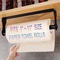 GOWODOOO Paper Towel Holder Under Cabinet,Paper Towel Holder,SUS304 Stainless Steel Alloy Kitchen Towel Holders,Self Adhesive Kitchen Roll Holder for Kitchen,Living Room,Bathroom(Matte Black)