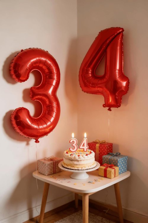 Laser Red Number 5 Balloon - 40 Inch Birthday Decoration for 5th Birthday Parties