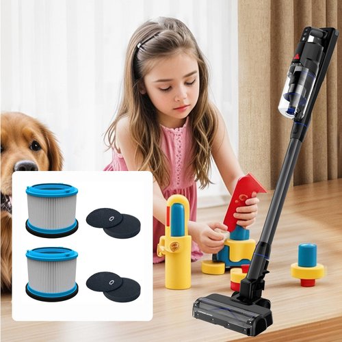 2 Pack Washable HEPA Filters Kit for Bissell PowerClean FurGuard 280W and FurFinder 200W Self-Standing Cordless Vacuum Replacement Parts, 2 Filters and 4 Pre-Filter Pads