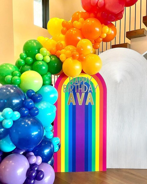 KBZVNAF Rainbow Balloons - 50 Pack 12-Inch Assorted Latex Balloons for Weddings & Parties