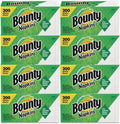Bounty Quilted Napkins - 1-Ply, White, 12.1" x 12", 200 Count | 8 Packs Per Carton