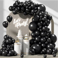 Awenztech Black Balloon Arch Kit - 120 Pcs of 5-18 Inch Latex Balloons for Graduation & Birthday Decor