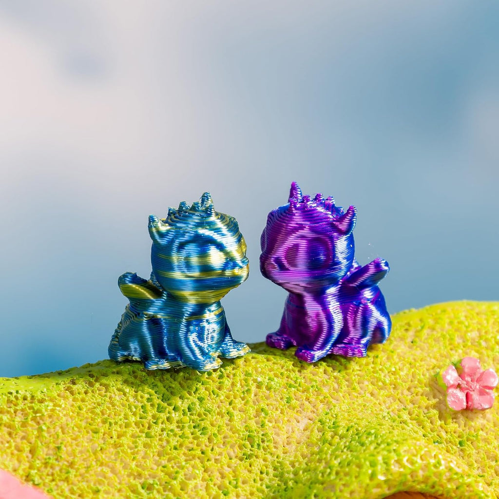 Skiennix Mini 3D Printed Dragon Figurines - 100pcs Tiny Animal Decor for Fairy Gardens & Aquariums