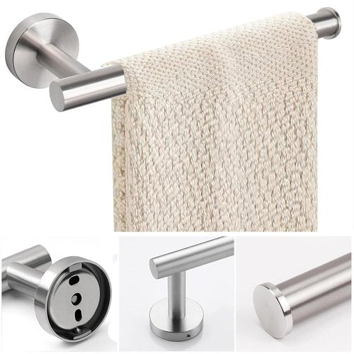 Sotuai Hand Towel Holder - 9" Modern Design Towel Ring, Thicken SUS 304 Stainless Steel Towel Holder for Bathroom Wall, Contemporary Hand Towel Rack - Brushed Nickel
