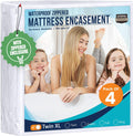 Utopia Bedding Mattress Protector - 100% Waterproof & Bed Bug Proof | Twin XL Size, Pack of 4
