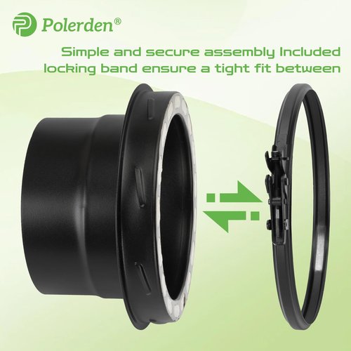 Insulated Chimney Pipe Stove Pipe Adapter, 304 Stainless Steel, For compatibility issues, please contact customer support for confirmation