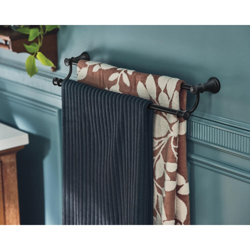 Moen YB6418NL Belfield 24-Inch Bathroom Double Towel Bar, Polished Nickel