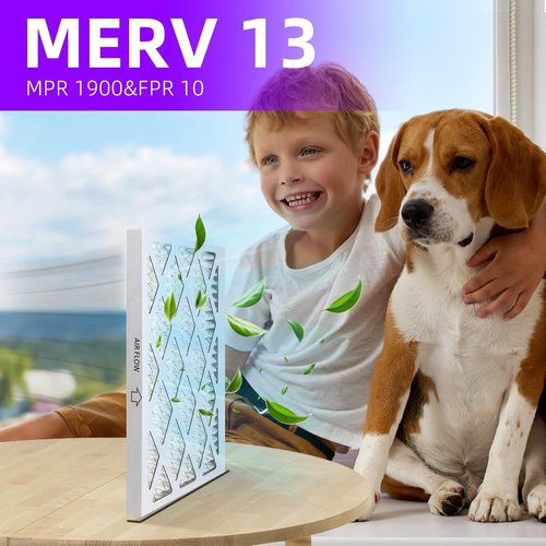 MERV 13 Pleated Air Filters by [Brand Name] - 20x20x1 Size (6-Pack) | High Efficiency MPR 1900 & FPR 10