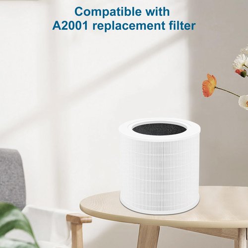 2 Pack A2001 Replacement Filter,Efficiency 3-In-1, Compatible with 2001 Air Puri-fier filter replacement,Compared to Part NO#AF-2001 Activated Carbon Filterst, Compatible with A2001 Filter