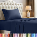 Utopia Bedding Twin Sheet Set - Soft & Breathable Microfiber, 3-Piece Bed Sheets, Navy Blue