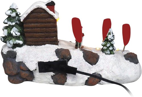 Christmas Village | Pre-Lit Ski Down The Mountain Tabletop Decoration - Perfect Holiday Centerpiece