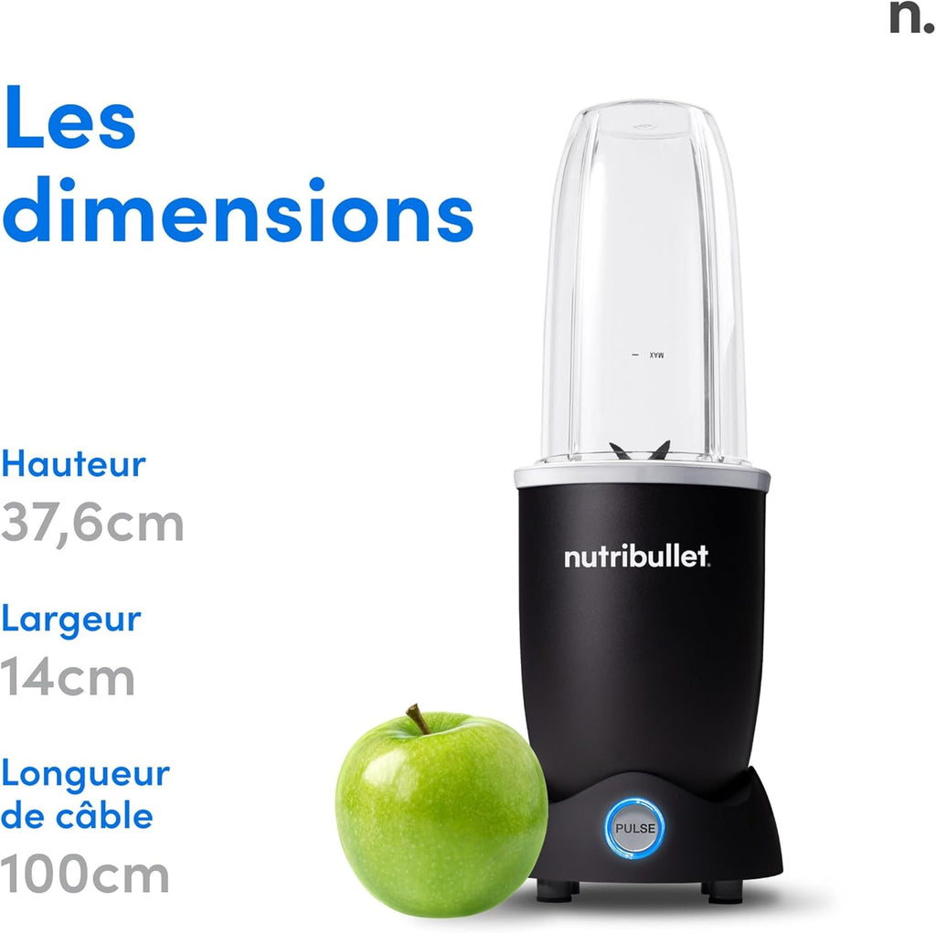 Nutribullet Pro+ Personal Blender - 1200 Watt Power with Pulse Function | Sleek Black Design