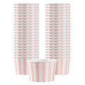 Restaurantware-Coppetta 4 Ounce Dessert Cups, 200 Disposable Ice Cream Cups - Lids Sold Separately, Heavy-Duty, Pink And White Paper Frozen Yogurt Bowls, For Hot And Cold Foods