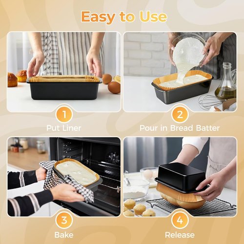 Loaf Pan Liners - 155 Pcs Non-Stick Disposable Parchment Paper for Easy Cleanup | 9x5 Inch for Sourdough, Cakes & Breads