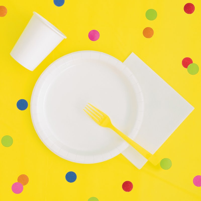 Yellow Rectangular Plastic Table Cover - 54" x 108" - Single
