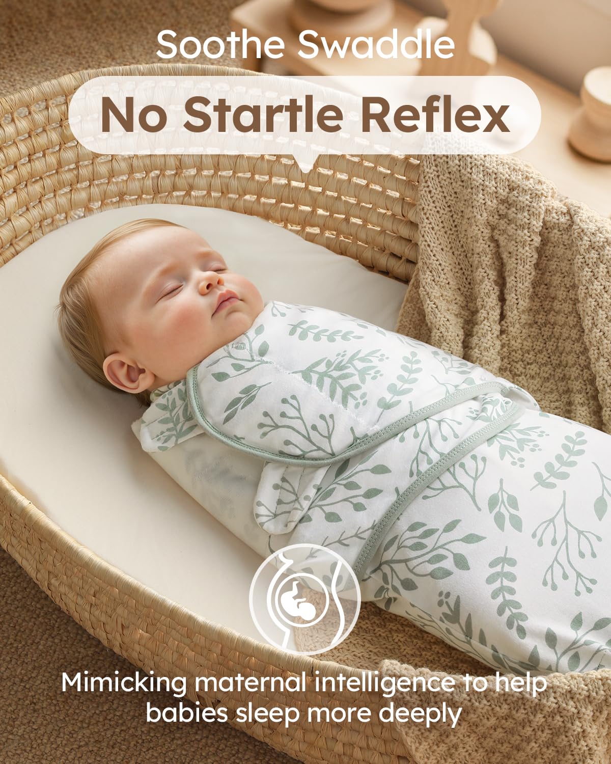 Yoofoss Baby Swaddles - 100% Organic Cotton Adjustable Sleep Sack for Newborns 0-3 Months | Soft & Breathable