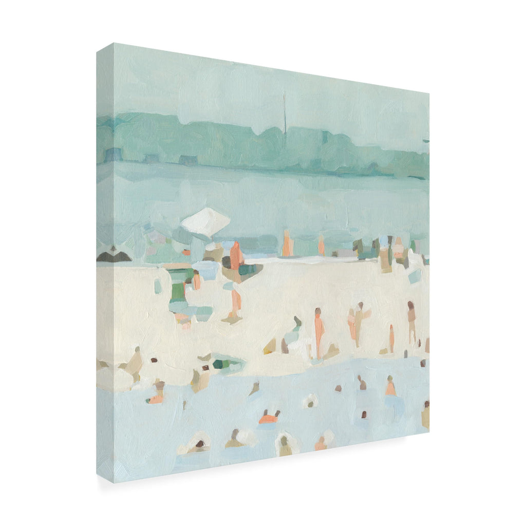 Wrapped Canvas Wall Art - Emma Scarvey 'Sea Glass Sandbar I' Wall Art for Living Room, Bedroom, or Office Décor - 24x24