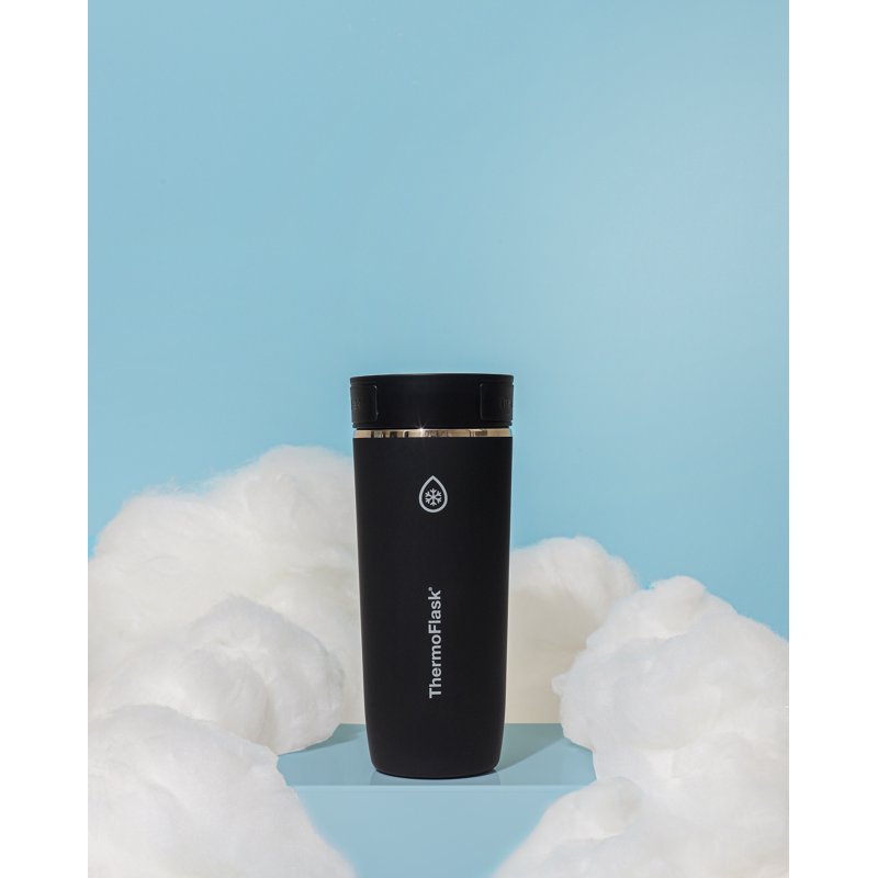 Insulated Stainless Steel Coffee Travel Mug - 16 oz, Pitch Black