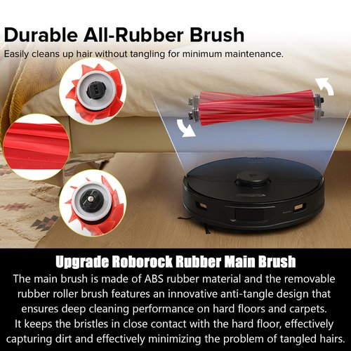S7 Replacement Parts fit for Robo-rock S7 S7+ S7 MaxV S7 MaxV Plus T7S T7 plus T7S plus Robot Vacuum 2 Main Brush, 6 Mop Cloth, 6 Filter, 6 Side Brush