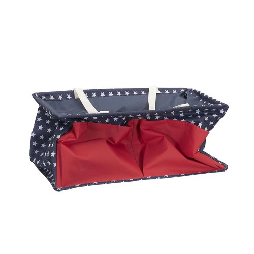 Household Essentials Red, White, and Blue Krush Container All-Purpose Utility Tote with Pockets