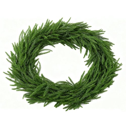 3FT Real Touch Norfolk Pine Garland, Artificial Realistic Cedar Christmas Garland for Mantle Fireplace, Soft Bendable Winter Garland for Wall Table Railing Christmas Decorations