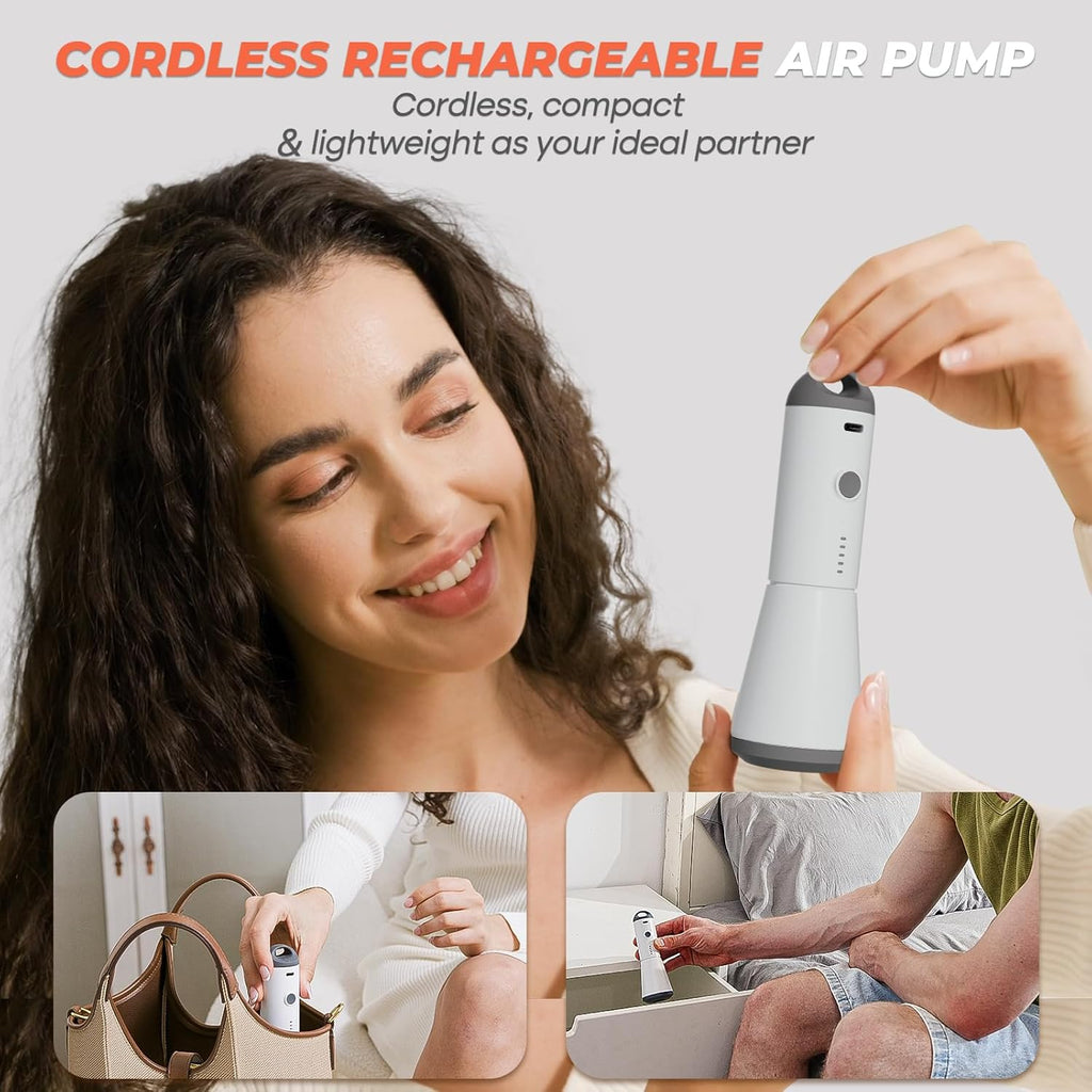 Vacbird Vacuum Storage Bags Set - 18 Pack with Rechargeable Wireless Pump | Large, Medium & Small Sizes for Clothing, Travel & Home