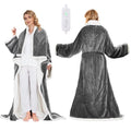 Electric Heated Blanket - Wearable Heated Blanket Throw with Foot Pockets, Sleeves Flannel & Sherpa Wearable Blanket 8 Heating Levels & Timer Snuggle Blankets for Home Office -50*60" Robes for Women
