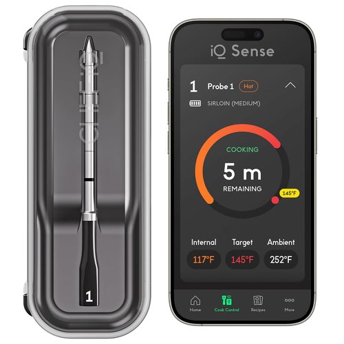 CHEF iQ Sense | Smart Wireless Meat Thermometer | Ultra-Thin Probe with 1000°F Heat Safety | Perfect for BBQ, Grill, Oven, Smoker, Air Fryer