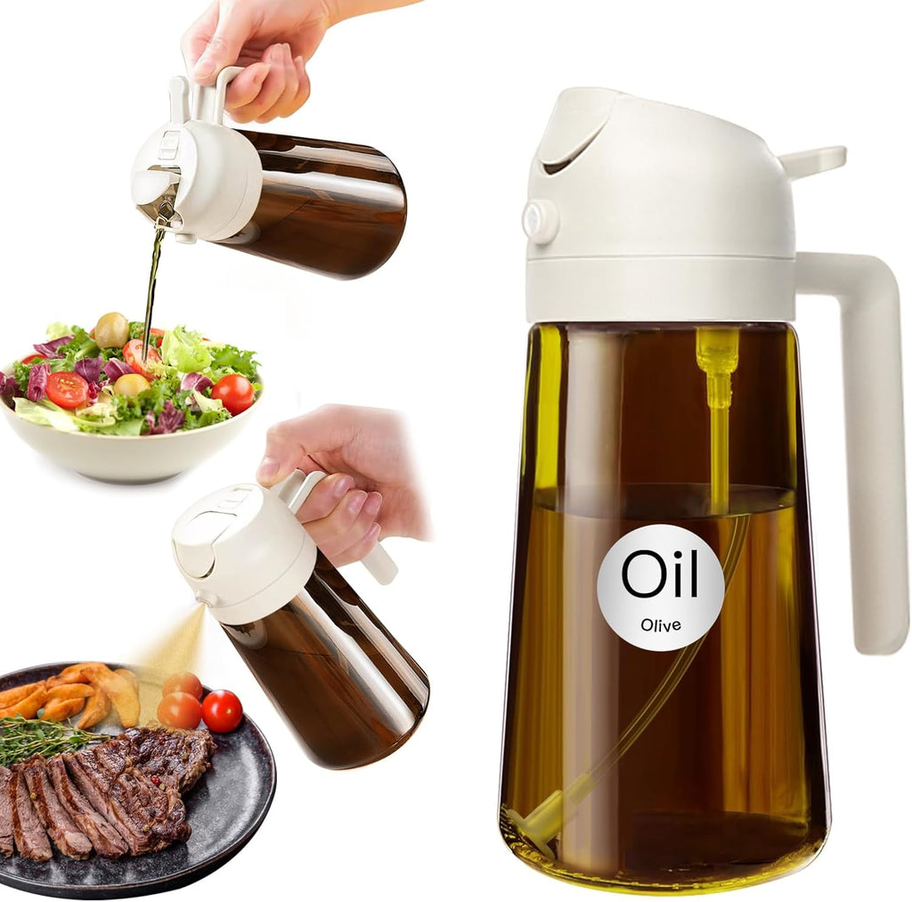 YARRAMATE Oil Sprayer - 16oz Clear & Dark Brown Design for Easy Cooking & Grilling