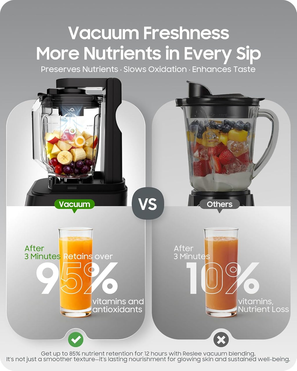 Professional Commercial Vacuum Blender - 2026 Upgrade, 40000 RPM, 56oz Tritan Cup for Smoothies & Soups