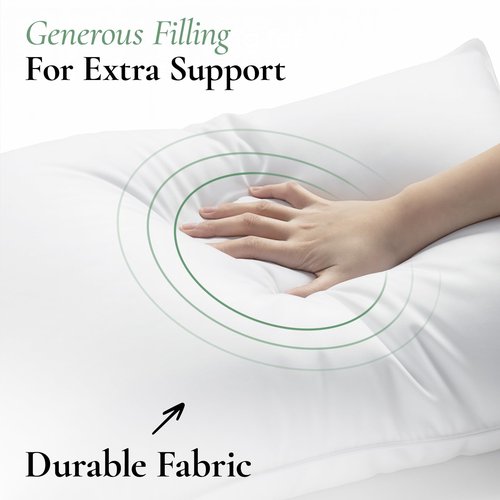 Fern and Willow Queen Size Bed Pillows - Set of 2, 28"x20" - Luxurious Ultra-Soft Cooling Pillow - Hotel Quality, Down Alternative Fill - Ideal Gift for Side, Back & Stomach Sleepers