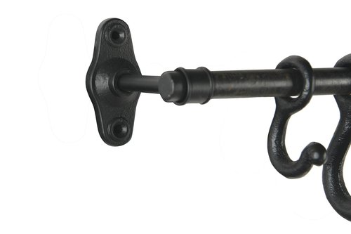 Decorative Forged Metal Wall Rod with 18 Hooks (DF2856)