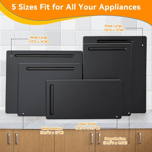 Wood Appliance Slider with 360' Wheels, 10.5"D x 13"W Sliding Tray for Coffee Maker & Heavy Kitchen Appliances,Countertop Appliance slider for Kitchen Appliance, Premium Wood Rolling Tray,No Assemble