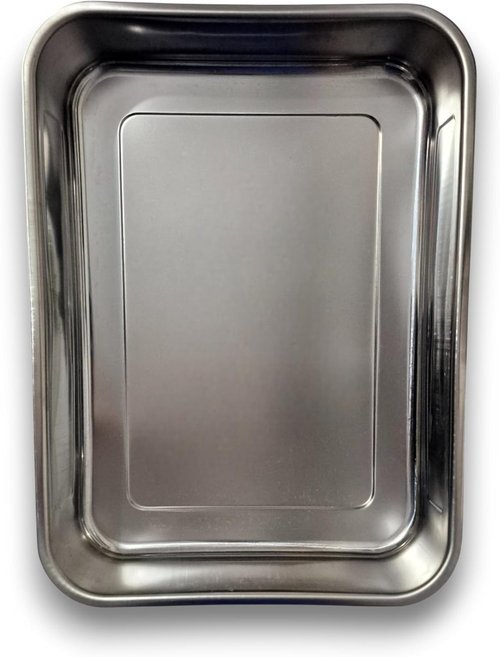 Deep Stainless Steel Baking Pan by [Brand Name] - Versatile Rectangular Roasting Sheet for Cooking & Meal Prep (14.4" x 10.4" x 2.6"), 304 Food-Grade, Dishwasher Safe